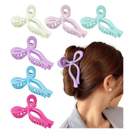 6 Colours Hair Clip Bow Hair Clips Women's Ergonomic Design, Robust and Durable, for Short, Long, Thick, Curly and Straight Hair