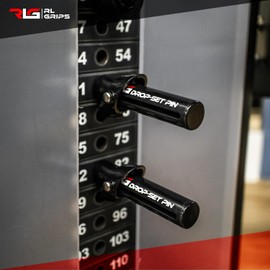 RL Grips® Drop Set Pins for Gym - Gym Pins for Training with Automatic Release Drop Sets - Automatic Pins for Fitness Equipment and Pulleys (1 Unit (Diameter 7.8 mm)