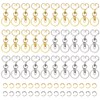 Yangfei Pack of 30 Heart Keyrings, Gold Silver Key Ring,