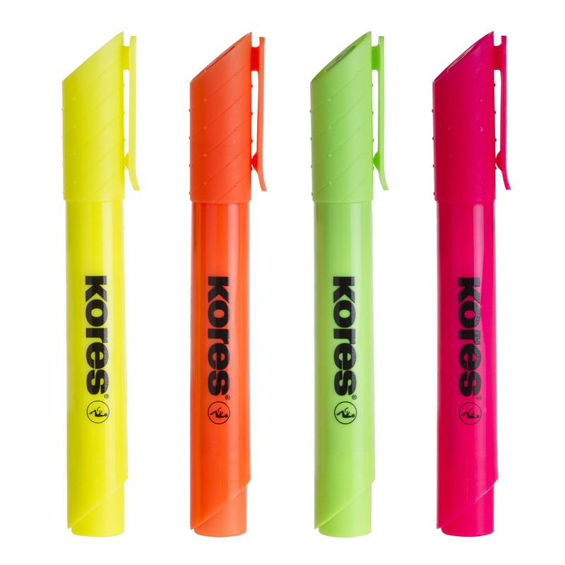 Kores - High Liner Plus: Fluorescent Highlighter Pens, Chisel Tip
