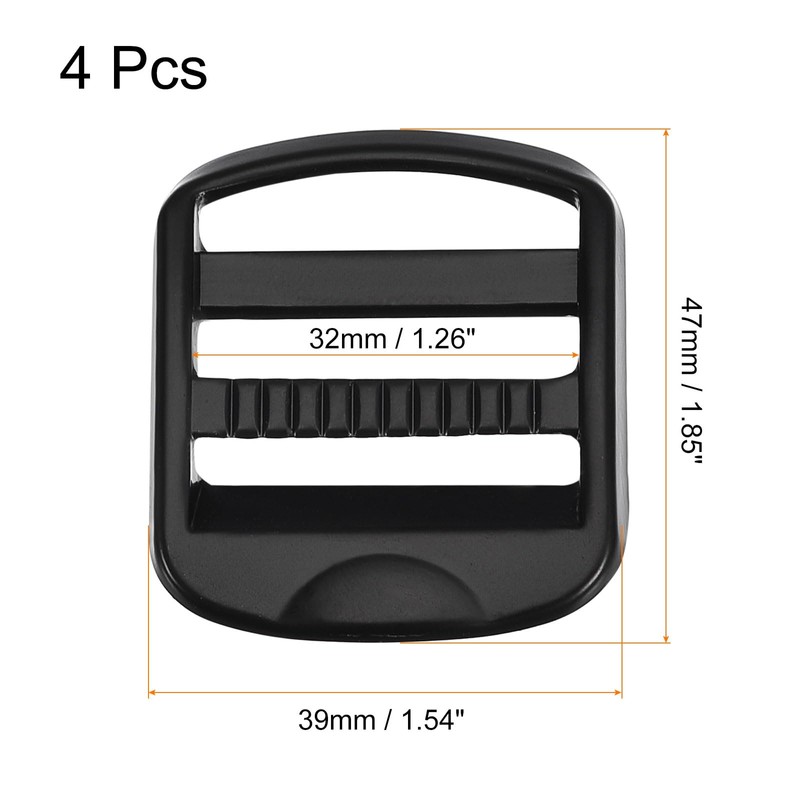 QUARKZMAN Metal Ladder Buckle Slider Tri-Glider Metal Adjustable Buckles 32