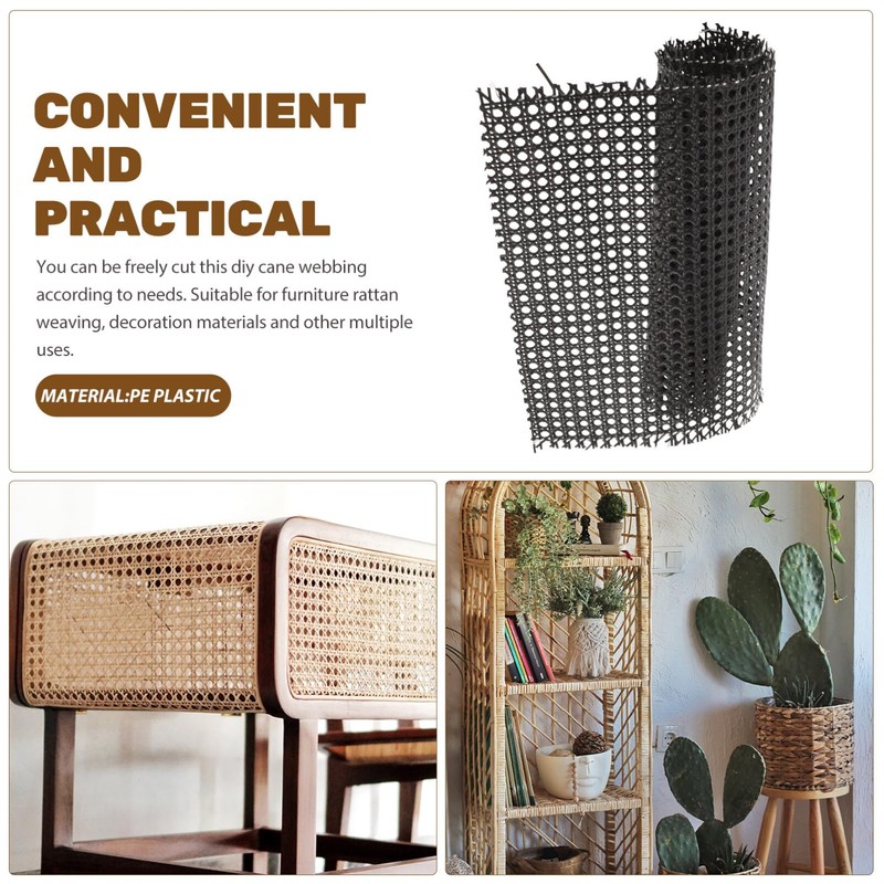 KALLORY Rattan Webbing Cane Webbing Natural Rattan Webbing for Caning