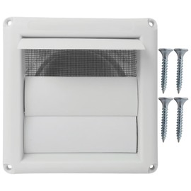 [2025 New] 4" Louvered Exhaust Vent Cover 6" x 6" Oversize Dryer Outlet Cover for Exterior Wall Vent Hood Outlet Airflow - by Gxcdizx