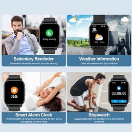 Reloj Inteligente Hombre Mujer, con Llamadas Bluetooth, 1.85 Smartwatch Hombre, Smart Watch Monitor De SueñoPulsómetroPodómetro, 110 Modos Deportivos 