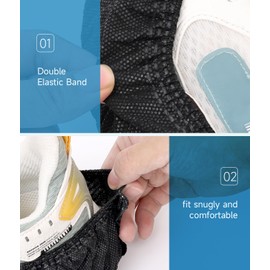 Shoe Covers Disposable Shoe Booties With High Quality,Thick, Durable, Breathable, Non-Slip, Recyclable Non Woven Stretchable Boot Covers,Shoe and floor Protector,Fits Virtually Most Shoes(300 Pack)