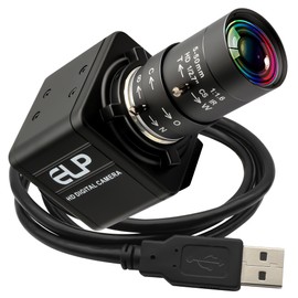 1080P USB Camera with Microphone Manual Zoom 5-50mm Webcam Variable Focus PC Camera H.264 Mini UVC USB2.0 USB with Camera for Computer Audio Video Close-up Camera Zoomable Web Camera