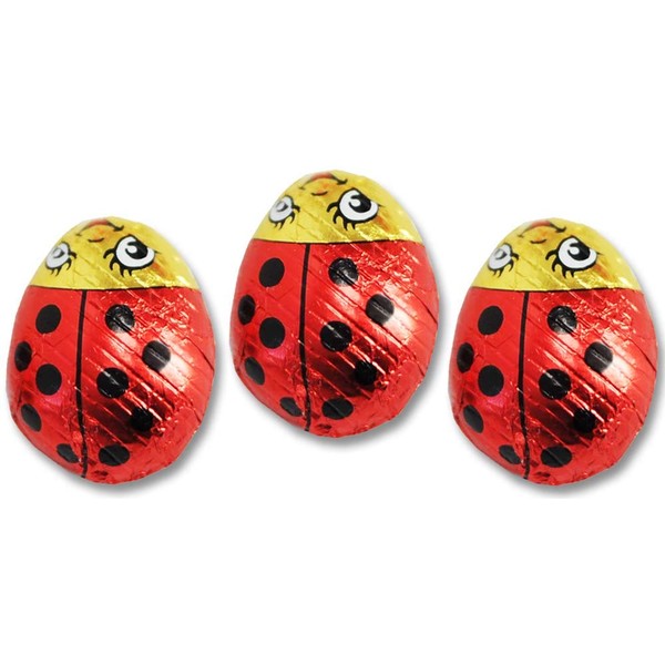 Madelaine Solid Premium Milk Chocolate Lady Bugs - Red Candy Party Favors (Red & Black) (1/2 LB)