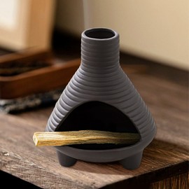 Modern Palo Santo Holder, Mini Ceramic Incense, Handmade Clay Ash Catcher