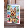 Caroline's Treasures Australian Terrier Luau Greeting Cards Pack of 8