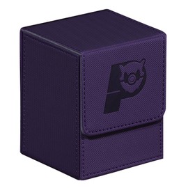 ArtBoutiq - Caja de cartas de juego para mazo de comandante con 2 divisores, caja de almacenamiento para tarjetas se adapta a más de 100 tarjetas de una sola manga, de piel sintética, con imán fuerte, para Magic Yugioh TCG (púrpura)