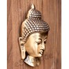eSplanade Brass Buddha Face Wall Hanging Idol Statue Figurine Murti