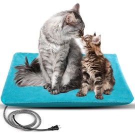 PETNF Outdoor Pet Heating Pad - Waterproof Electric Warming Mat Blanket Safe Heated Bed for Feral Cat Dog & Cat House, Winter Outdoor Use 28"X16"