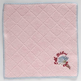Cath Kidston 001360-0003-01 Caskidson Towel Handkerchief, Bouquet Embroidery (Pink), Women's Towel, Hand Towel, Approx. 9.8 inches (25 cm)