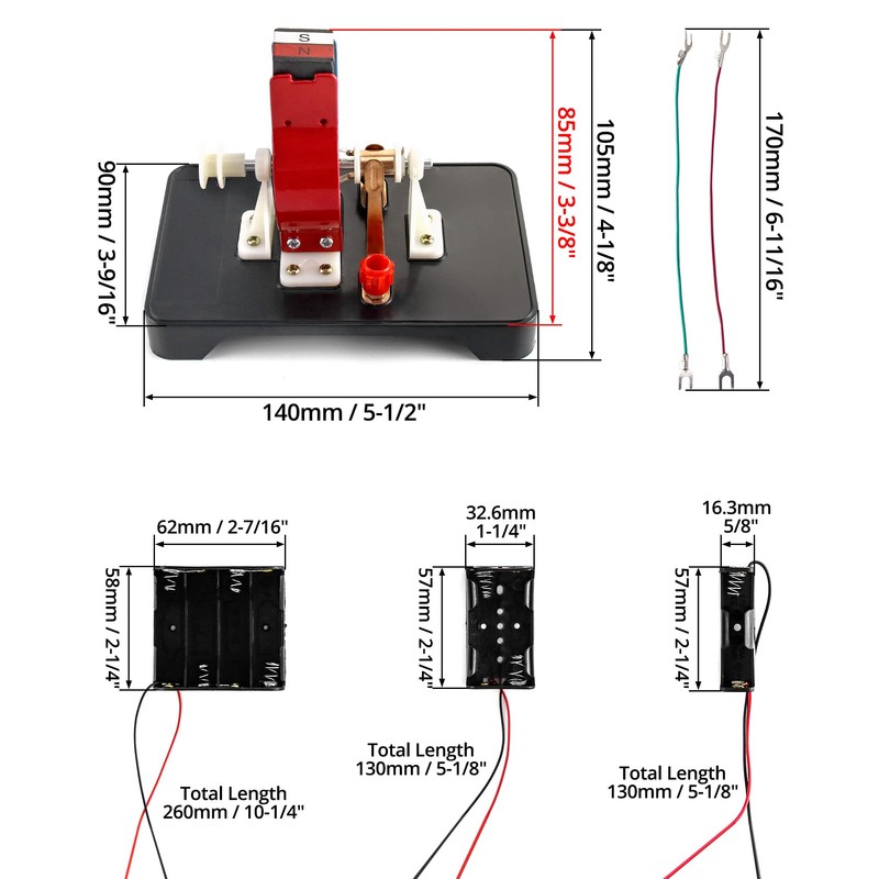 QWORK® Electric Motor Kit Model, 3 V - 6 V,