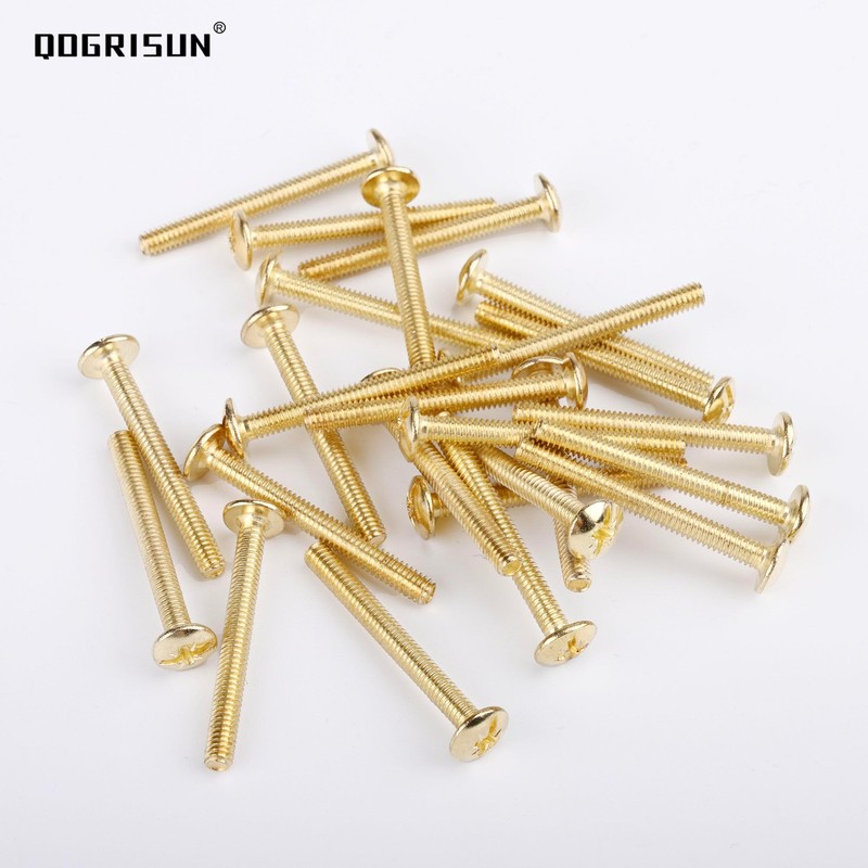 QOGRISUN 25-Pack Truss Head Machine Screws, 8-32 Thread US x