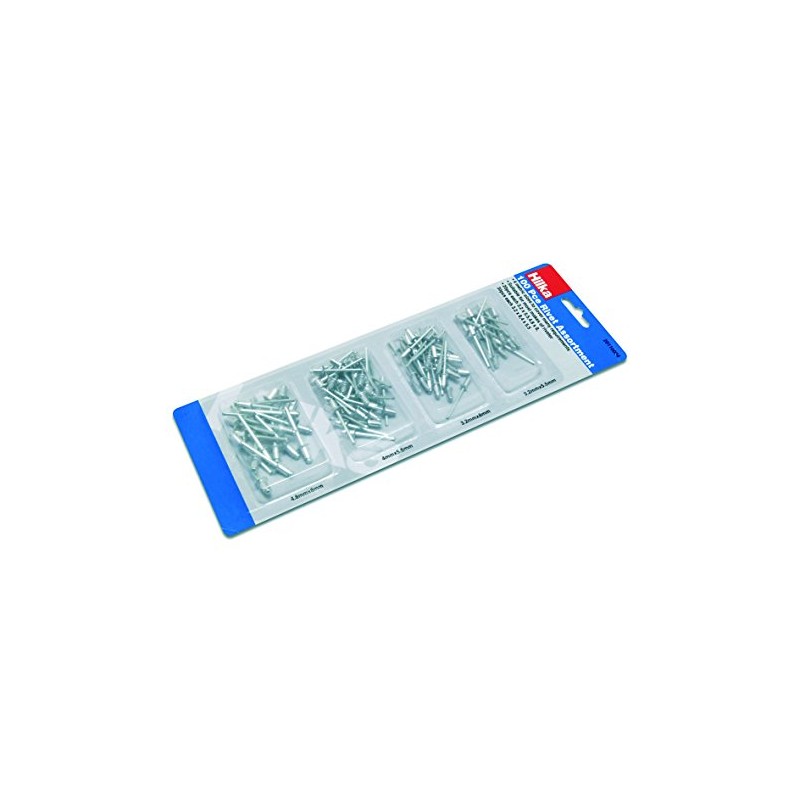 Hilka 20110004 100 PCE Rivet Assortment Set, Set of 100