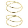 12pcs Spiral Napkin Rings Matte Gold Electroplating Prevent Fading Table