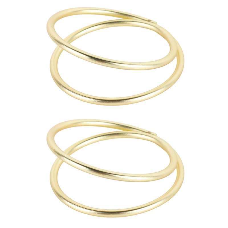12pcs Spiral Napkin Rings Matte Gold Electroplating Prevent Fading Table