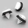 VVO Fasteners Plastic Side Body Moulding Strip Trim Clip, White