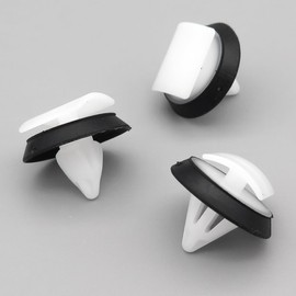 VVO Fasteners Plastic Side Body Moulding Strip Trim Clip, White (Pack of 10)
