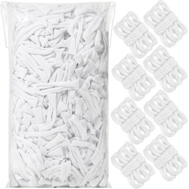 Naozinebi 600 Pieces White Loom Loops Potholder White Weaving Loom Loops Potholder Loops Elastic Weaving Craft Loops for DIY Flexible Loom Kit White Weaving Crafts for Kids Adults DIY Crafts Supplies
