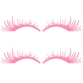 Elegaperma 4 Pcs Eyelashes Decal for Car Headlights,Waterproof Eye Lashes for Car Head Lights,Pink Cars Eyelashes for Headlights,Universal Auto Decorations Exterior Stickers for SUV Truck(Pink)