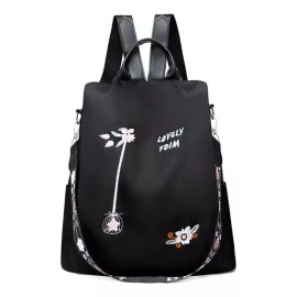 Colibrí alegre Mochila Oxford Impermeable, Con Bordados