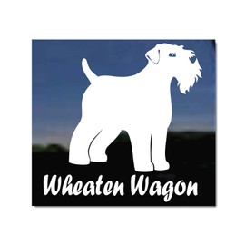 Wheaten Wagon - Wheaten Terrier Dog Vinyl Window Decal Sticker