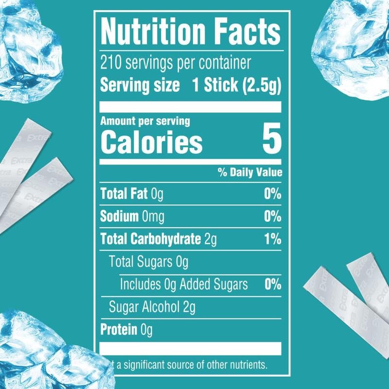 Extra Polar Ice Sugarfree Chewing Gum, 35-stick Packs (Pack of