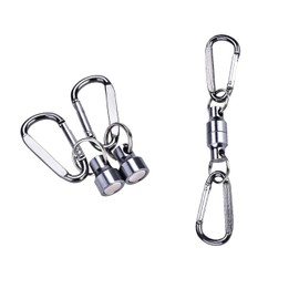 YIUWLMN 2PC Silver Strong Magnetic Magnetic Hooks, Fishing Tackle Magnetic Net Recycling Bracket Cable Clip Hooks, Magnetic Clip Hooks for Camping, Magnetic Cruising Hooks Suspension