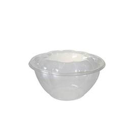 32 oz Clear Plastic Salad Bowl Base+Lid Combo 150 Count