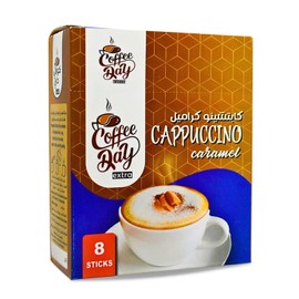 Coffee Day Extra Cappuccino Caramel Flavor Egyptian Coffe Oriental Egypt Cafe Arabic No Gmo Kosher Halal (1 Pack = 8 Sticks x 0.56 oz / 16 gm Total = 4.51 oz / 128 gm) كوفى داى كابتشينو كراميل