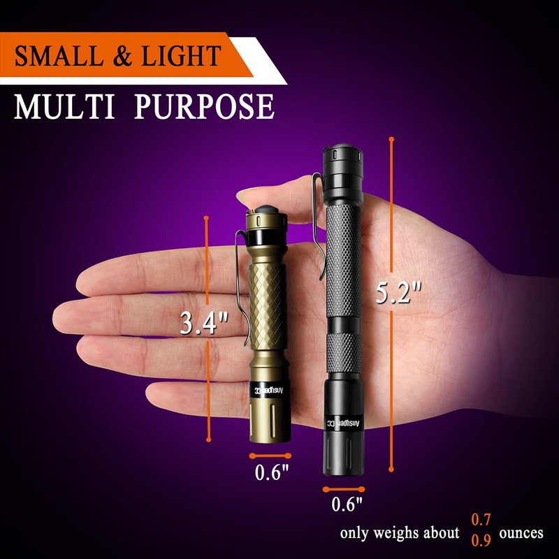 Ansyper CC UV Flashlight 2 Pack 395nm Ultraviolet, Black Light