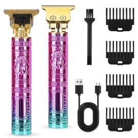 Professional Trimmer Hair Clippers, Cordless Barber Shaving Machine, USB Chargeable  Beard Trimmer Beard Shaver for Men Father's Day Gifts:_Purple-Buddha