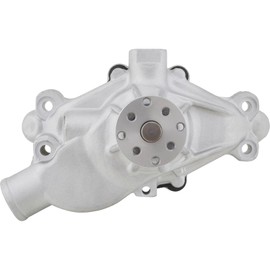 SBC Short Heavy Duty Aluminum Water Pump & Chrome Bolts