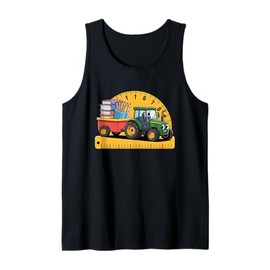 Back to School Tractor Farm Boys Tank Top