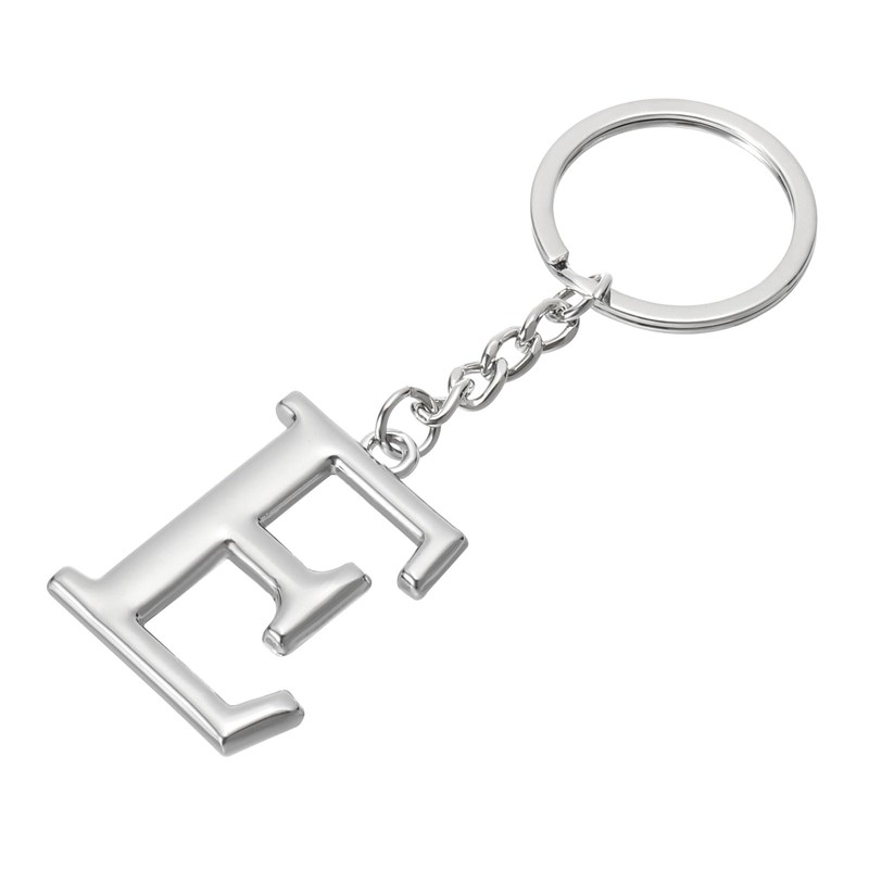 PATIKIL Initial Letter Keyring, Letter E Key Ring, DIY Pendant