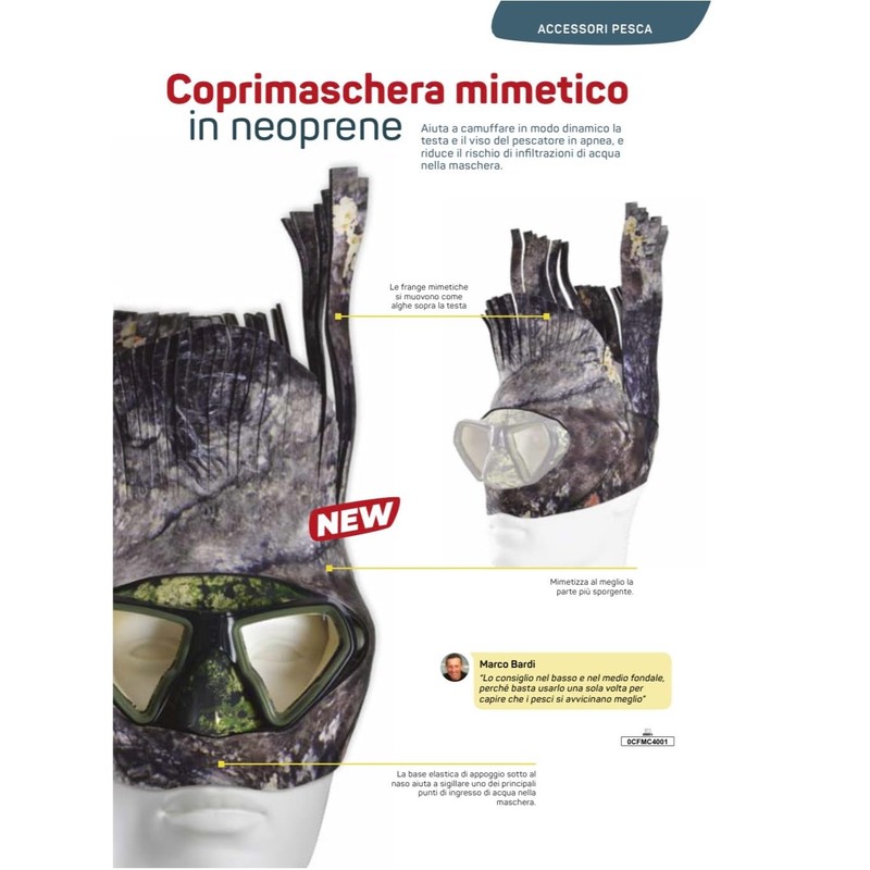 C4 Marco Bardi Accessories Range Neoprene Camouflage Underwater Fishing Diving