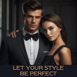 Adam Young Mens Pre-Tied Formal Satin Classic Bow Tie for Tuxedo Faux Silk, 01 black