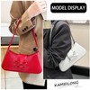 KAMEILONG Trendy Red Shoulder Bag for Women Patent Leather Hobo