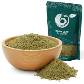 NY Spice Shop Ground Thyme Leaf Powder - 8 Ounce Finely Milled Culinary Herb Ingredient - Traditional For Cooking Seasoning Blending - Warm Savory Aromatic Flavor