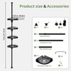 akinbas Tension Pole Shower Caddy with 4 L-Lazy Susan Organizer