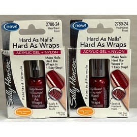 Sally Hansen 2 Sally Hansen Hard As Wraps  With Acrylic Gel & Nylon  HEARTBEAT FROST 2780-24
