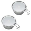 Camping Moon S360-SG-2P Camping Cup, Stainless Steel, Shell Cup, Lid