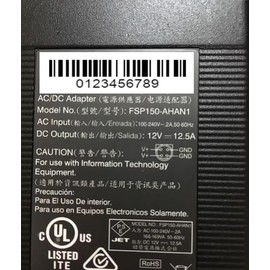 Cargador adaptador de CA de 12 V 12.5 A 150 W para fuente de alimentación FSP FSP150-AHAN1 QNAP TS-409 TS-410 TS-412 FSP135-AHAN1 EA11351A-120