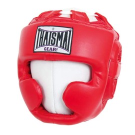 ISAMI BX-90 Taisamai PU Head Guard //Isami Headgear Protector Kids Chin Guard Boxing Kickboxing Sparring (Medium, Red))