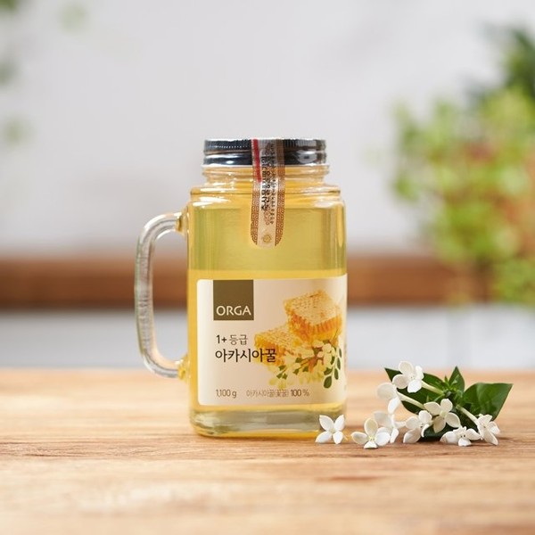 Olga Whole Foods 1+ Grade Premium Acacia Honey (1.1kg) / 올가홀푸드 1+ 등급 프리미엄 아카시아꿀 (1.1kg)