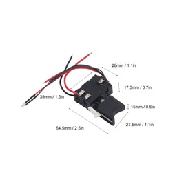 Speed Control Trigger Switch for Cordless Drill with Lamp, DC 7.2-24V Charging Function