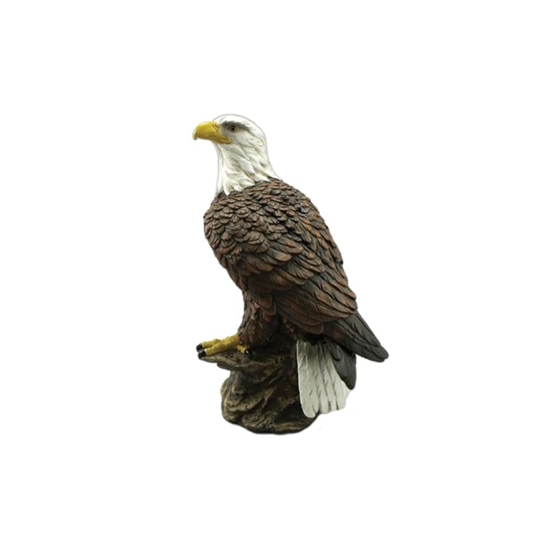 Lipco Large Perched Eagle Figurine, Polyresin, Home Decor Accessories, Gold,