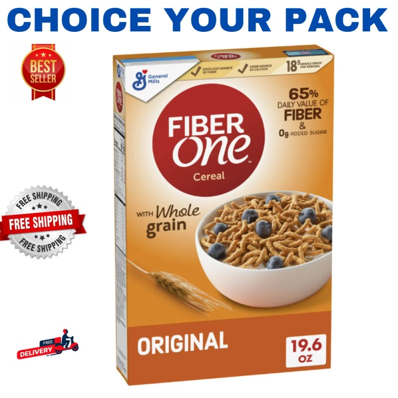 Fiber One Cereal, Original Bran, High Fiber Cereal Made with